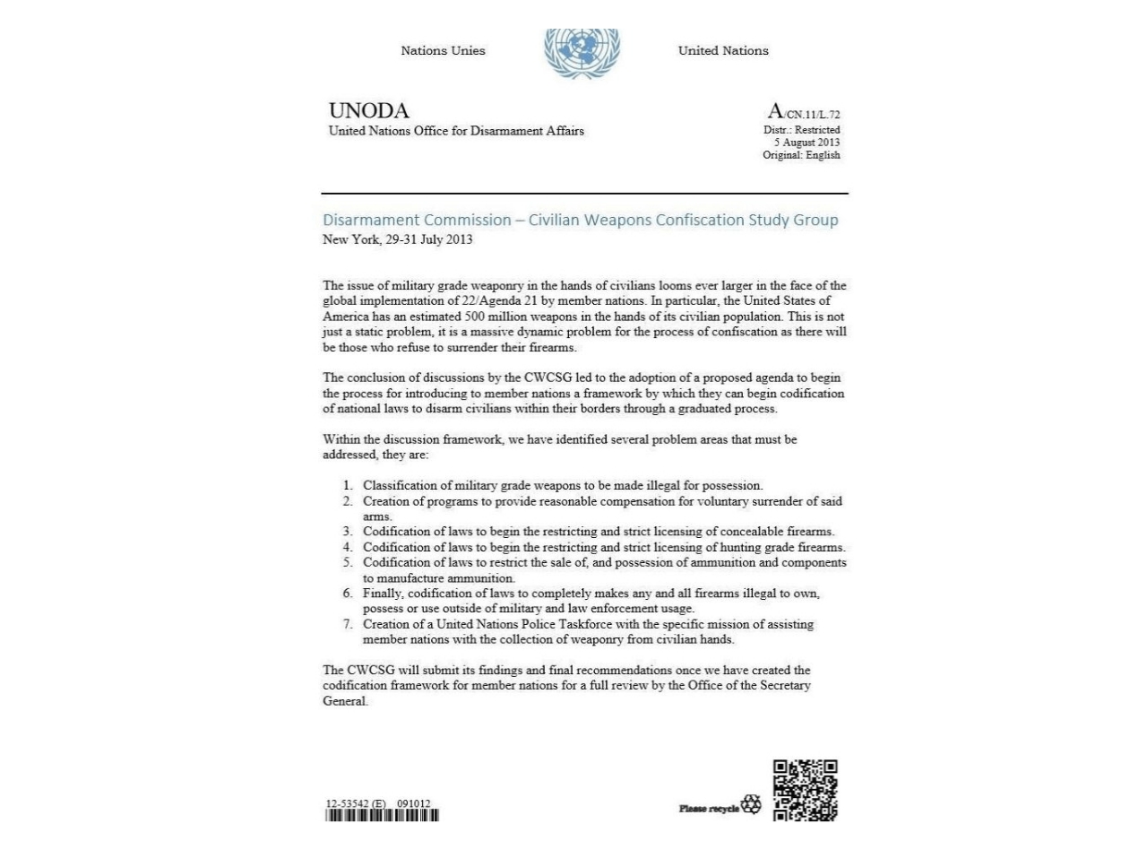 UN Weapons Deal 2013